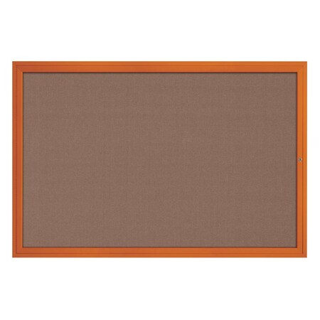 United Visual Products Hinge-less Radius Corkboard, 24"x36", Black Alum Frame/Ultramarine UVEB2436R-BLACK-ULTMAR